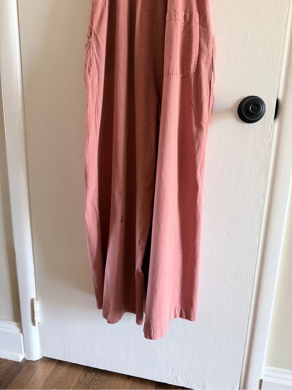 NATURAL LIFE Wide-Leg Linen-like Cotton Jumpsuit, Flowy Wide Leg, Small Medium - Picture 12 of 14